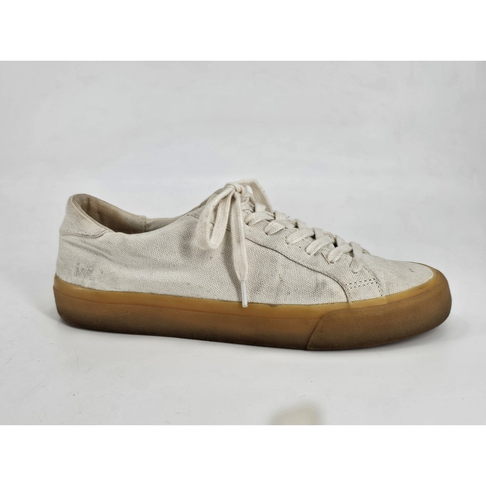 Madewell White Side-Walk Low-Top Sneakers Canvas Casual L3248 Women's Sz 7M